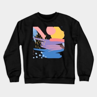 Abstract Lines And Soft Colors Crewneck Sweatshirt